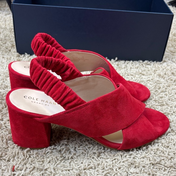 NWT Cole Haan Anastasia City Sandal Barbados cherry sz 9 - Picture 1 of 8